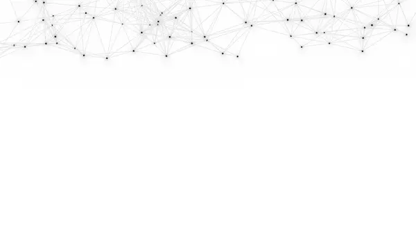 Plexus Örgü Geometrik Beyaz Arka Plan Noktalar Çizgilerle Birleşti Teknoloji — Stok fotoğraf