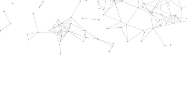 Plexus Örgü Geometrik Arka Plan Noktalar Çizgilerle Birleşti Teknoloji Soyut — Stok fotoğraf