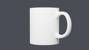 İzole edilmiş arka planda beyaz kupalar. Model tasarımı için uygulanabilir. 3d gerçekçi resimleme.