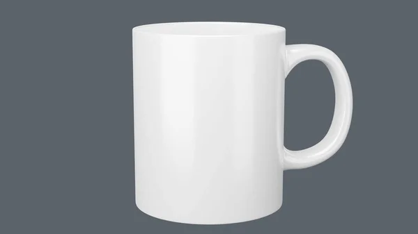 White Mugs Isolated Background Applicable Mockup Design Rendering Realistic Illustration — Stock Photo, Image