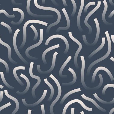 Beyaz eğimli çizgiler koyu gri arkaplanda izole edilmiş. Şeffaf Cesur Karalamalar. Tek renkli geometrik dikişsiz desen.