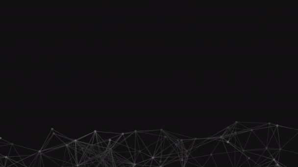 プレキサスメッシュ幾何学的背景 線で接続されたドット テクノロジー抽象的な背景 ミニマリスト バックドロップ ループ4Kアニメーション — ストック動画