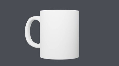 İzole edilmiş arka planda beyaz kupalar. Model tasarımı için uygulanabilir. 3d gerçekçi resimleme.