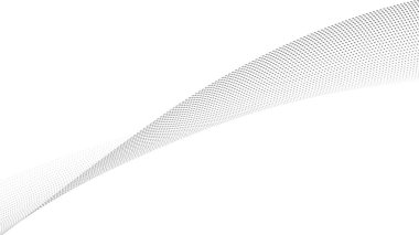 Minimalist tasarım geçmişi. Arka plandaki noktalı eğri. Soyut geometrik teknoloji arka planı. Modern fon. Şeffaf. Vektör