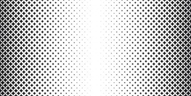 Yarı ton deseni. Siyah ve beyaz yarım tonlu eşkenar dörtgen. Geometrik elmas yarım ton. Şeffaf arkaplan.