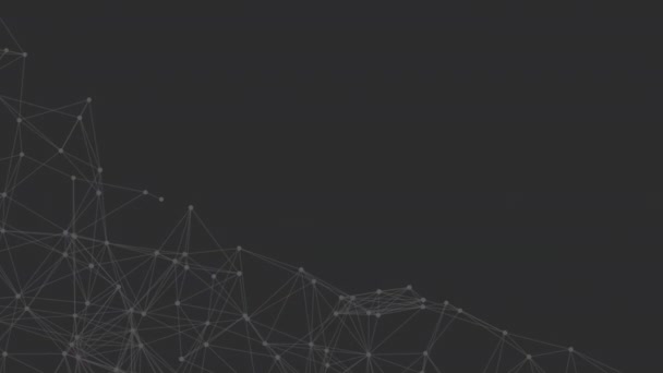 Geometrischer Hintergrund Aus Plexus Netz Punkte Die Durch Linien Verbunden — Stockvideo