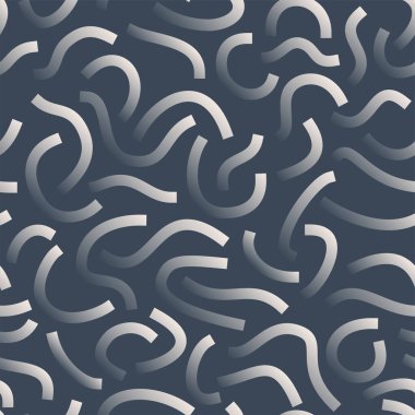 Beyaz eğimli çizgiler koyu gri arkaplanda izole edilmiş. Şeffaf Cesur Karalamalar. Tek renkli geometrik dikişsiz desen.