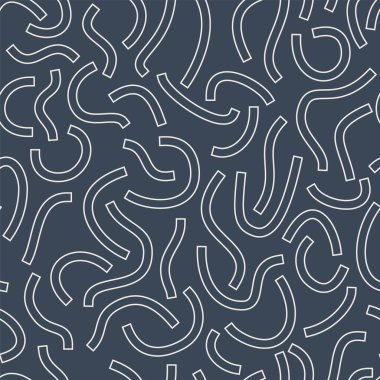 Beyaz arka planda izole edilmiş siyah çizgili çizgiler. Taslak Karalamalar. Tek renkli geometrik dikişsiz desen.