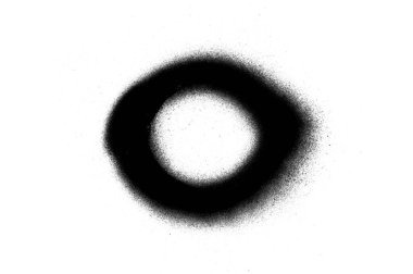 Sprey boyalı daire. Soyut grafiti şekli. Grunge tarzı. Graffiti tarzı sıçrama ve sıçrama..