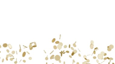 Coins explosion on isolate background. Jackpot or win concept.