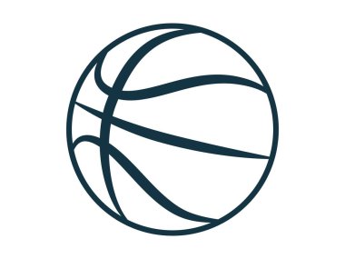 Basketbol düz illüstrasyon. Spor topu illüstrasyonu. Vektör