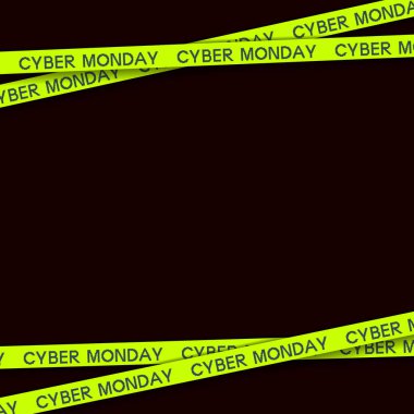 Kara Cuma için 3 boyutlu kırmızı kurdeleler. Koyu tuğlalı arka planda. Çapraz kurdeleler. Büyük satış için grafiksel elementler. Vektör illüstrasyonu.