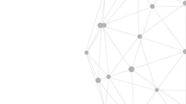 Noktalar çizgilerle birleşti. Teknoloji soyut geçmişi. Minimalist ağ fon. Soyut çokgen şekli.