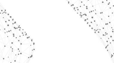 Pleksus şeklinde. Noktalar çizgilerle birleşti. Soyut dalga. Minimalist ağ. Soyut çokgen şekli.