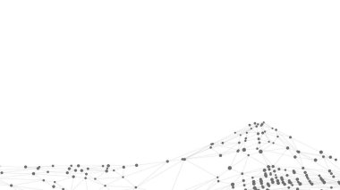 Pleksus şeklinde. Noktalar çizgilerle birleşti. Soyut dalga. Minimalist ağ. Soyut çokgen şekil. Kopyalama alanı olan arkaplan