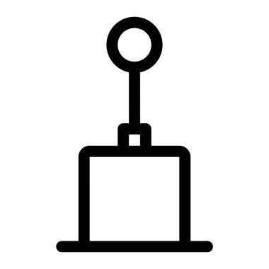 Sim yarış vites değiştirme simgesi. Taslak tarzı. Vites çubuğu simgesi. Simülasyon yarış şanzımanı. 48x48 px