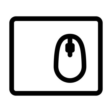 Bilgisayar fare altlığı simgesi. Taslak tarzı. Masa örtüsü simgesi. Oyun aksesuarları. 48x48 px