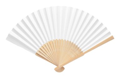 Süblimleşme için Çinli ya da Japon boş hayranı. Katlanan kağıt bambu yelpaze modeli.