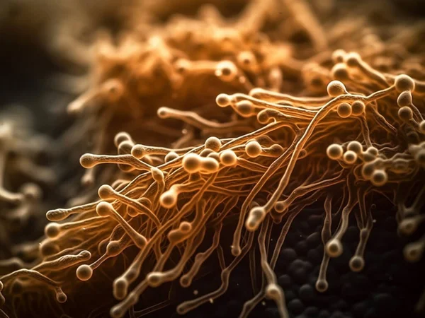 Mold Mucor Tumbuh Pada Permukaan Organik Spesies Mucor Umumnya Ditemukan — Stok Foto