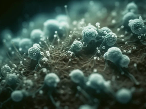 Mikro Organizmaların Tatmin Edici Estetik Bir Görüntüsü Bir Makro Fotoğraf Telifsiz Stok Imajlar