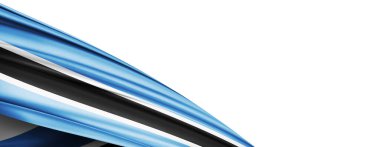 Botswana flag of silk-3D illustration