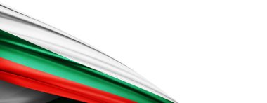 Bulgaria flag of silk-3D illustration