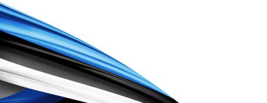 Estonia flag of silk-3D illustration