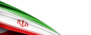  Iran flag of silk-3D illustration