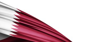 İpek-3D illüstrasyonun Katar bayrağı