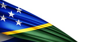 Solomon Islands flag of silk-3D illustration