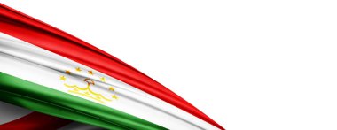Tajikistan flag of silk-3D illustration