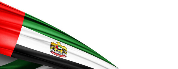 united arab emirates flag of silk-3D illustration