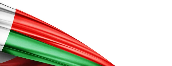 Madagascar Flag Silk Illustration Stok Gambar