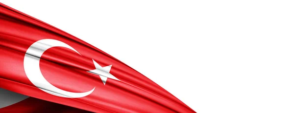 Прапор Туреччини Шовк Ілюстрація Ліцензійні Стокові Зображення