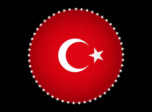 Emblema Nazionale Turco Illustrazione Siolated Sfondo Scuro — Foto Stock