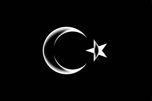 Turkse Nationale Embleem Illustratie Sioleerde Donkere Achtergrond — Stockfoto