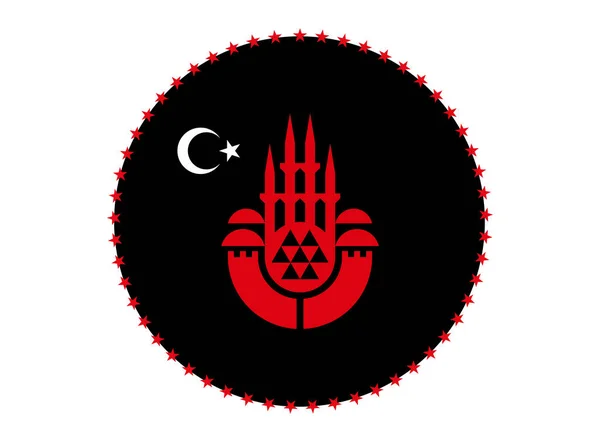 Флаг Индейки Стамбул Белая Фоновая Иллюстрация — стоковое фото