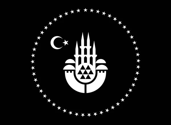 Флаг Индейки Стамбул Черная Фоновая Иллюстрация — стоковое фото