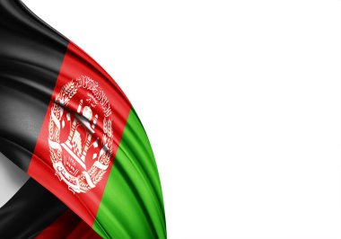Afghanistan flag of silk-3D illustration