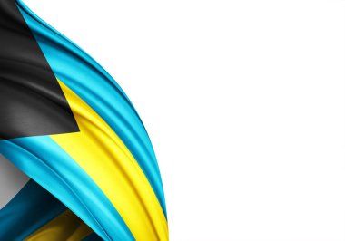 Bahamas flag of silk-3D illustration