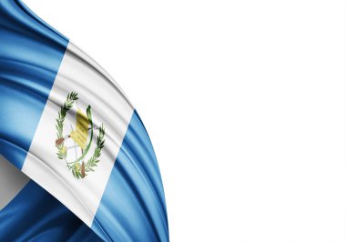 Guatemala flag of silk-3D illustration
