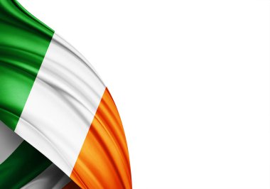 Ireland flag of silk-3D illustration