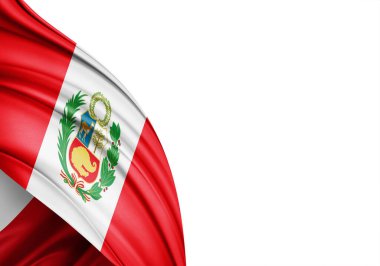 İpek-3D resimli Peru bayrağı
