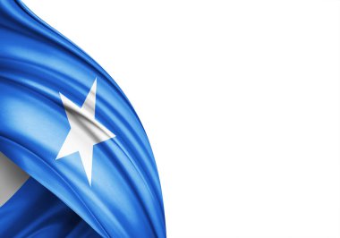 Somalia flag of silk-3D illustration