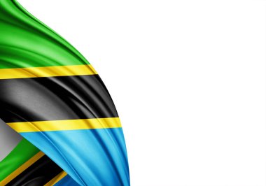 Tanzania flag of silk-3D illustration