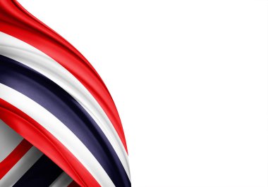 Thailand flag of silk-3D illustration