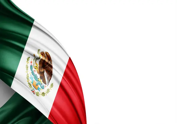 Прапор Мексики Шовк Ілюстрація Стокове Зображення