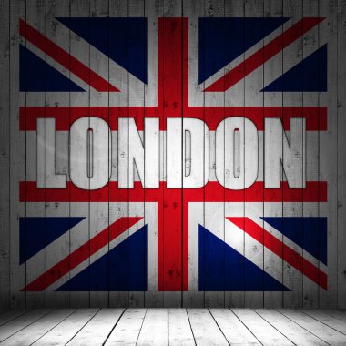 Tahta arka planda uk bayrağı harfleri