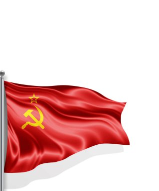 İpek-3D resimlerin ussr bayrağı