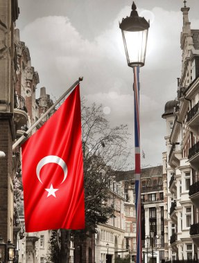 Londra kenti, İngiltere, Türkiye ipeği - 3D illüstrasyon